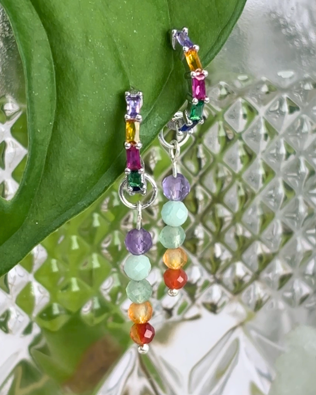 Rainbow Earring Charms PAIR