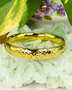 Gold Rosie Blooms Chunky Vintage Inspired Bracelet 10mm