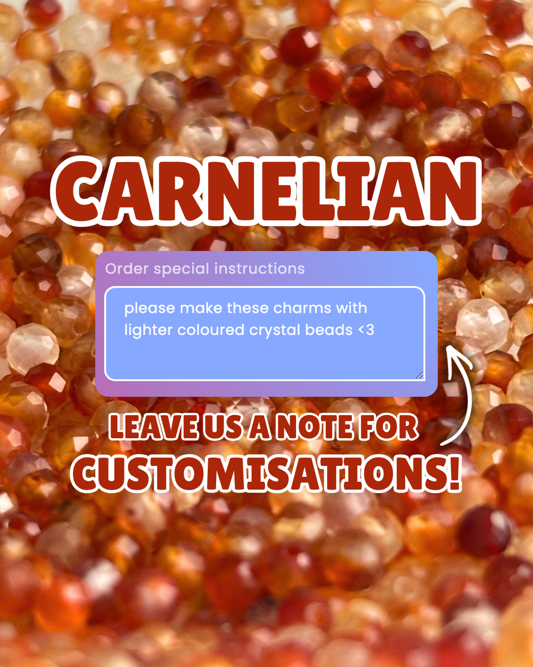 Carnelian Small Necklace Charm