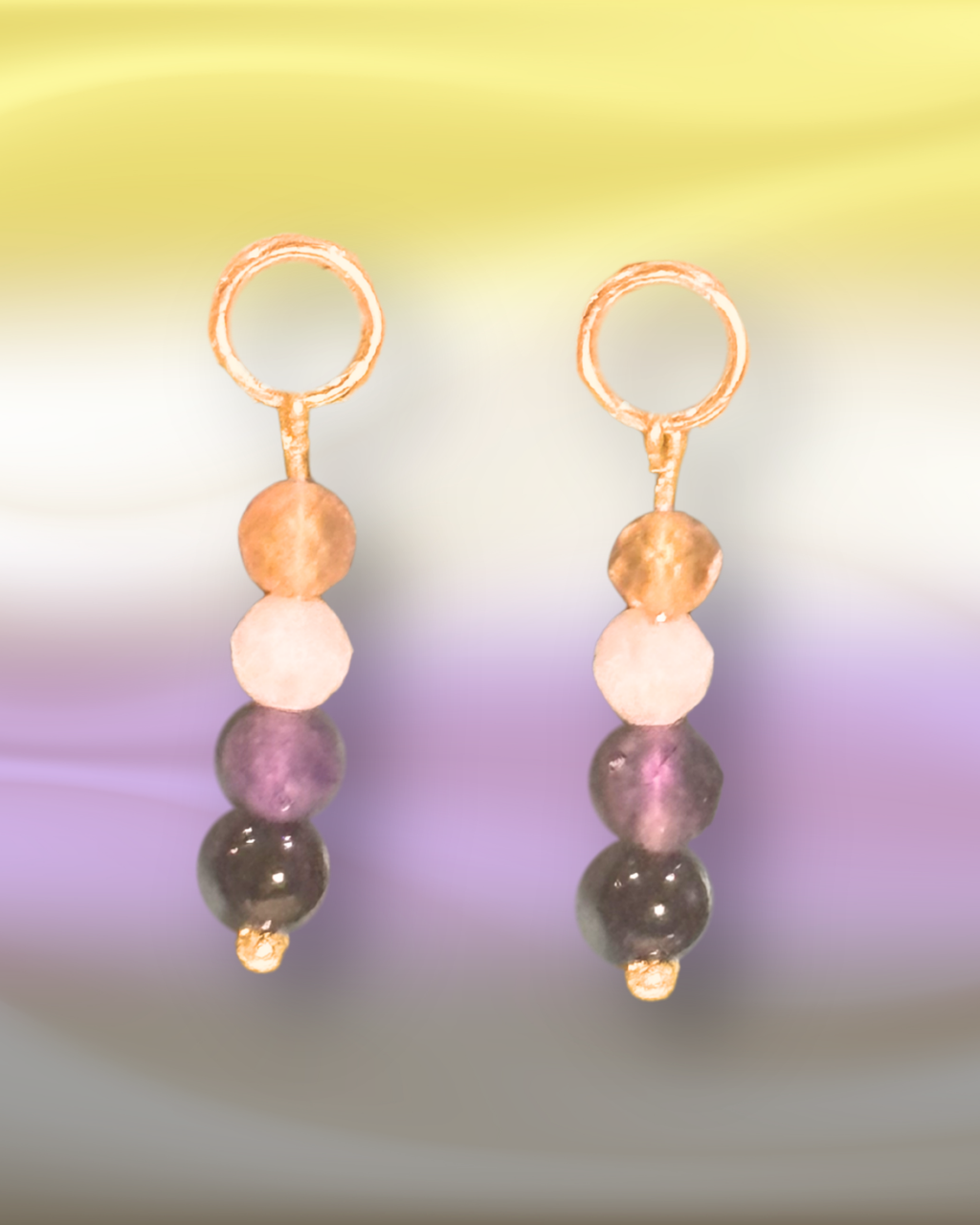 Non-Binary Pride Earring Charm