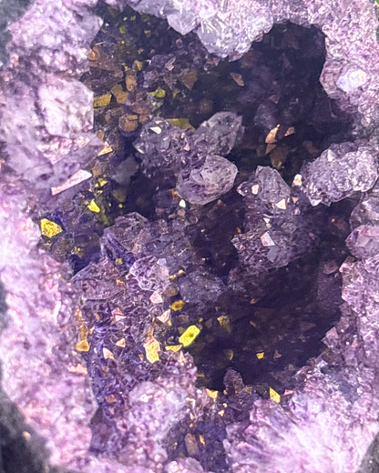 Gold Angel Aura Amethyst Geode Half 3