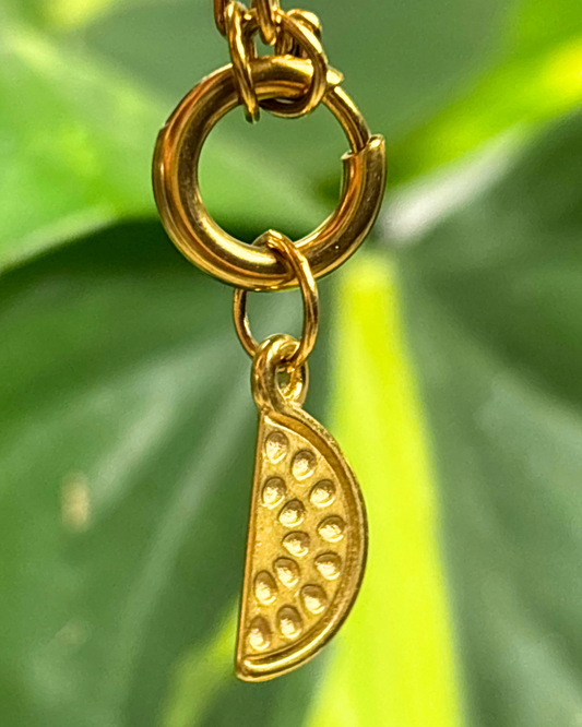 The Gold Watermelon Charm