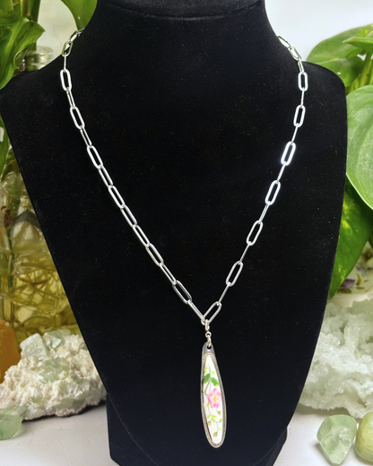 Medium Silver Paperclip Chain Necklace 50CM