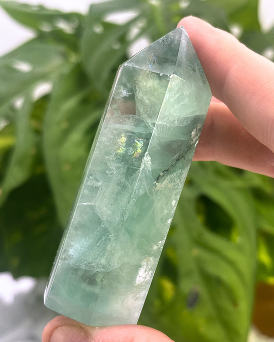 Flashy Green Fluorite Tower UV Reactive