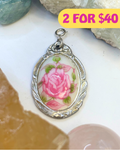 Japanese Rose Silver Spoon Charm