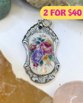Summer Flowers Silver Spoon Charm