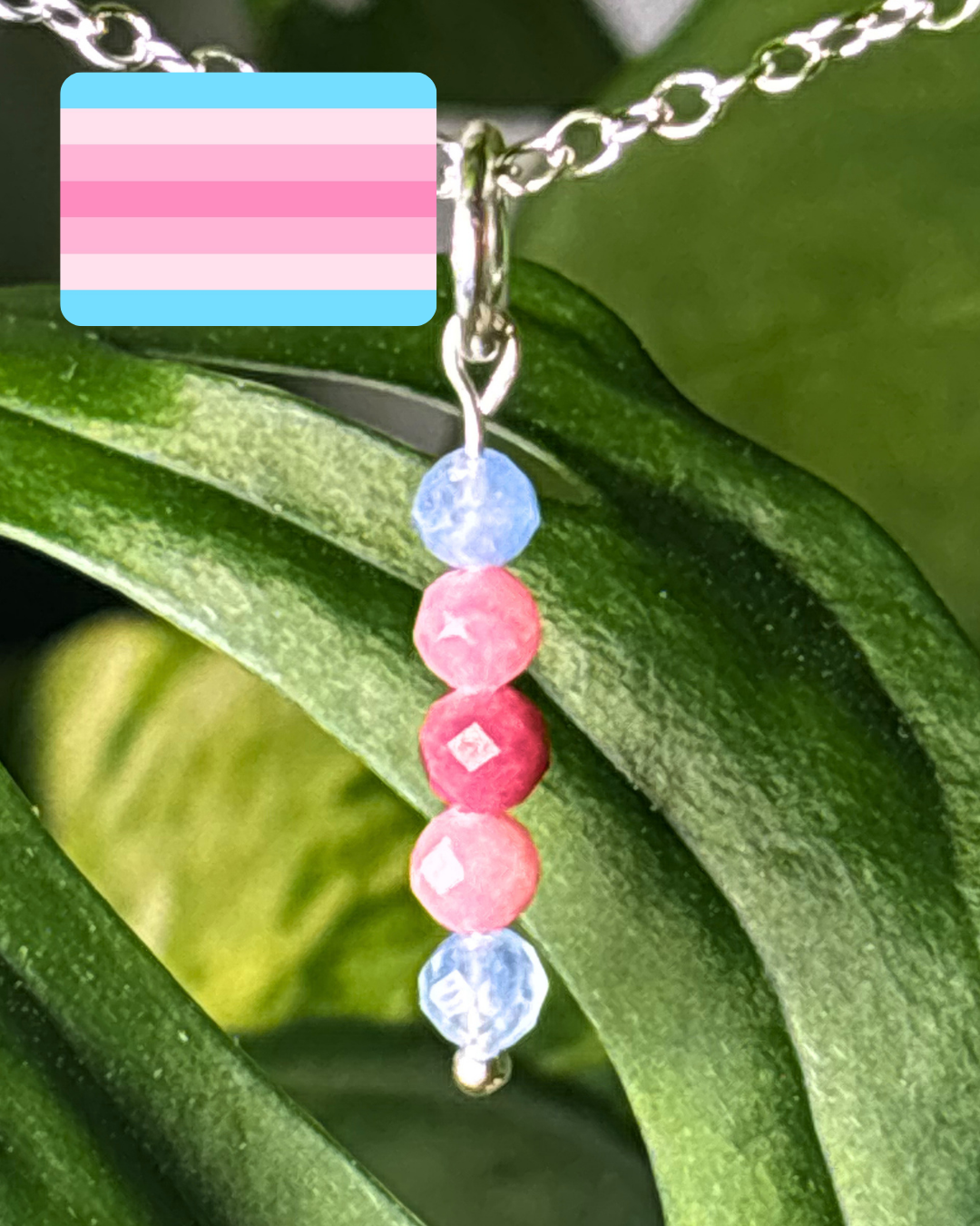 Transfemme Pride Necklace Charm
