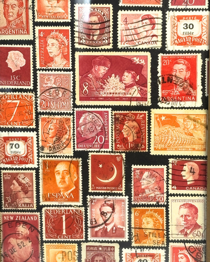 Warm Tones Brass Vintage Stamp Frame