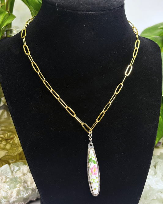 Short Gold Paperclip Chain Necklace 40CM