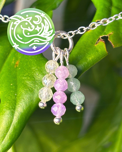 Capricorn Triple Sparkle Necklace Charm