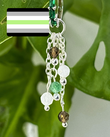 Agender Pride Lily of the Valley Charm