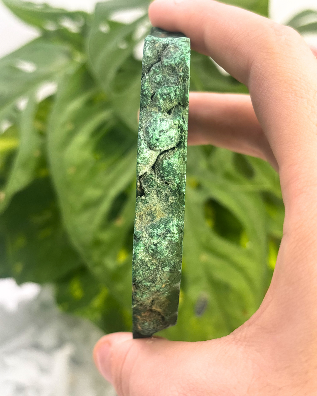 Large Polished Malachite Slice 1