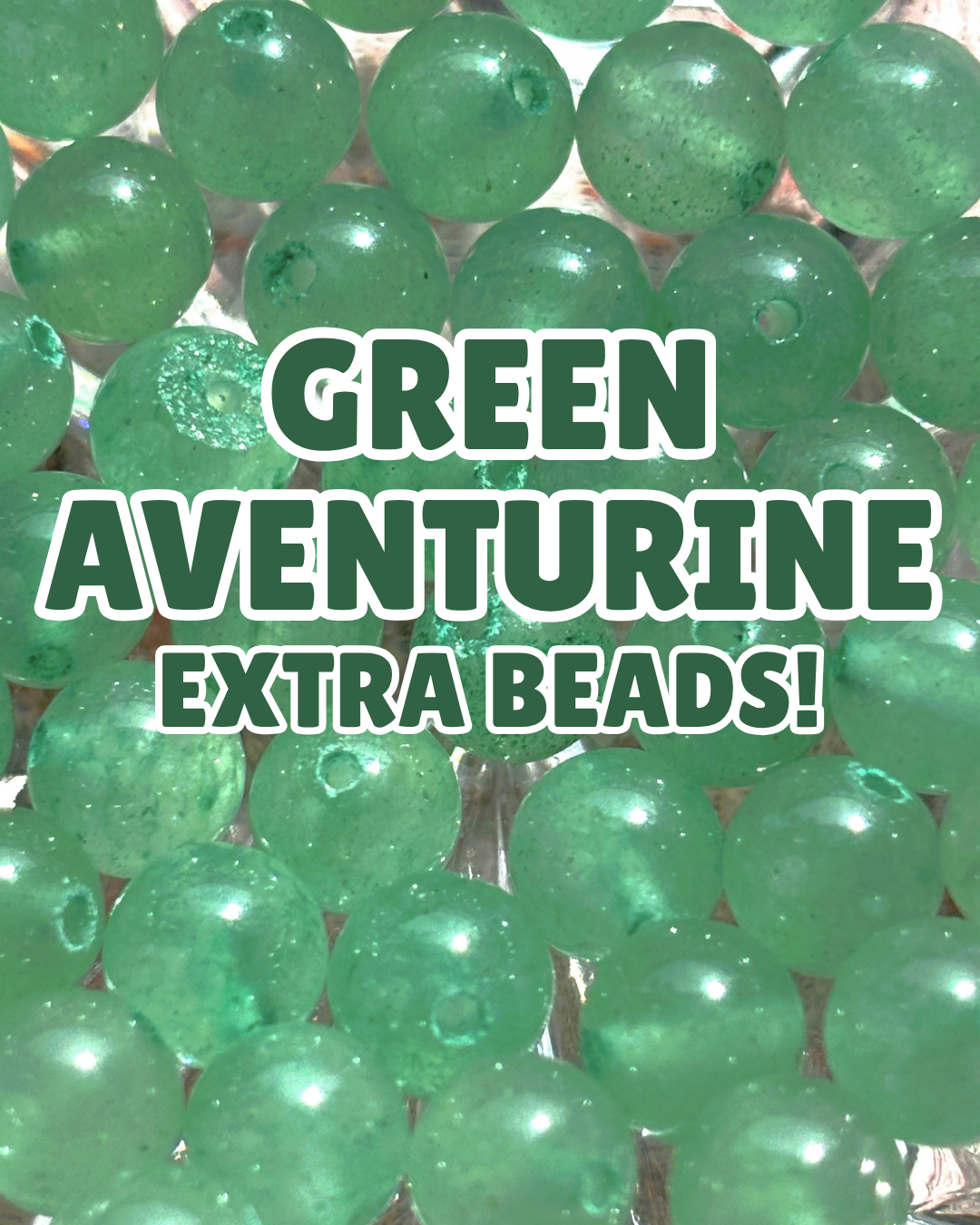 EXTRA 6mm Green Aventurine Beads