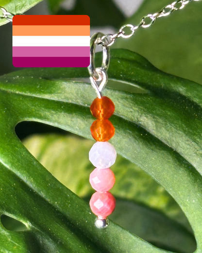 Lesbian Pride Necklace Charm
