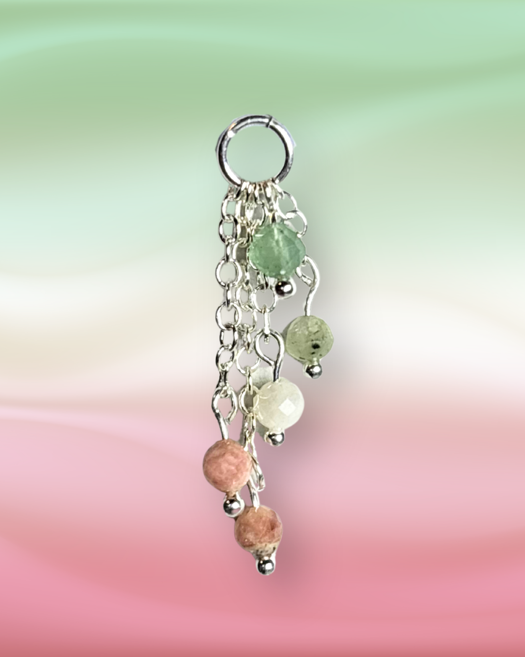 Watermelon Lily of the Valley Crystal Earring Charm