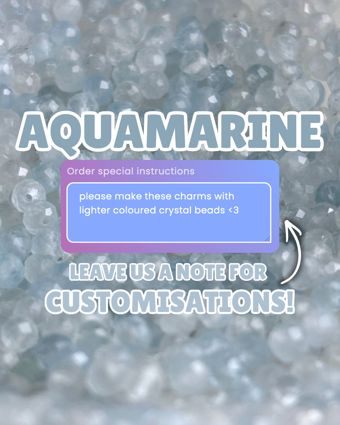 Aquamarine Small Necklace Charm