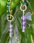 Amethyst Triple Dew Drop Charms PAIR