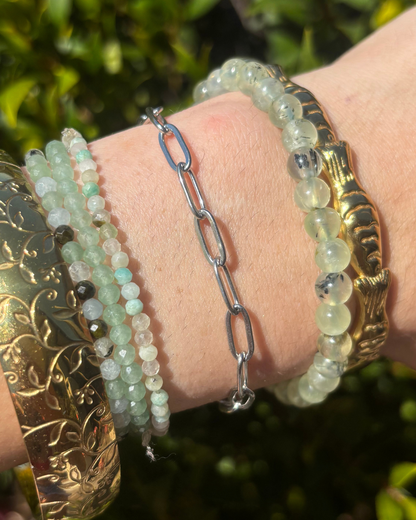 Silver Paperclip Bracelet with Magnetic Clasp SMALL