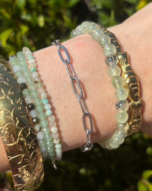 Silver Paperclip Bracelet with Magnetic Clasp SMALL