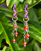 Carnelian Lily of the Valley Crystal Earring Charm