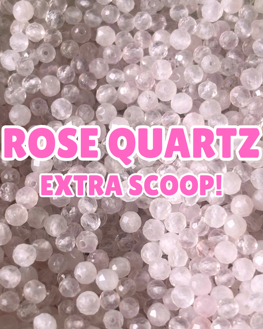 EXTRA Rose Quartz Beads Scoop