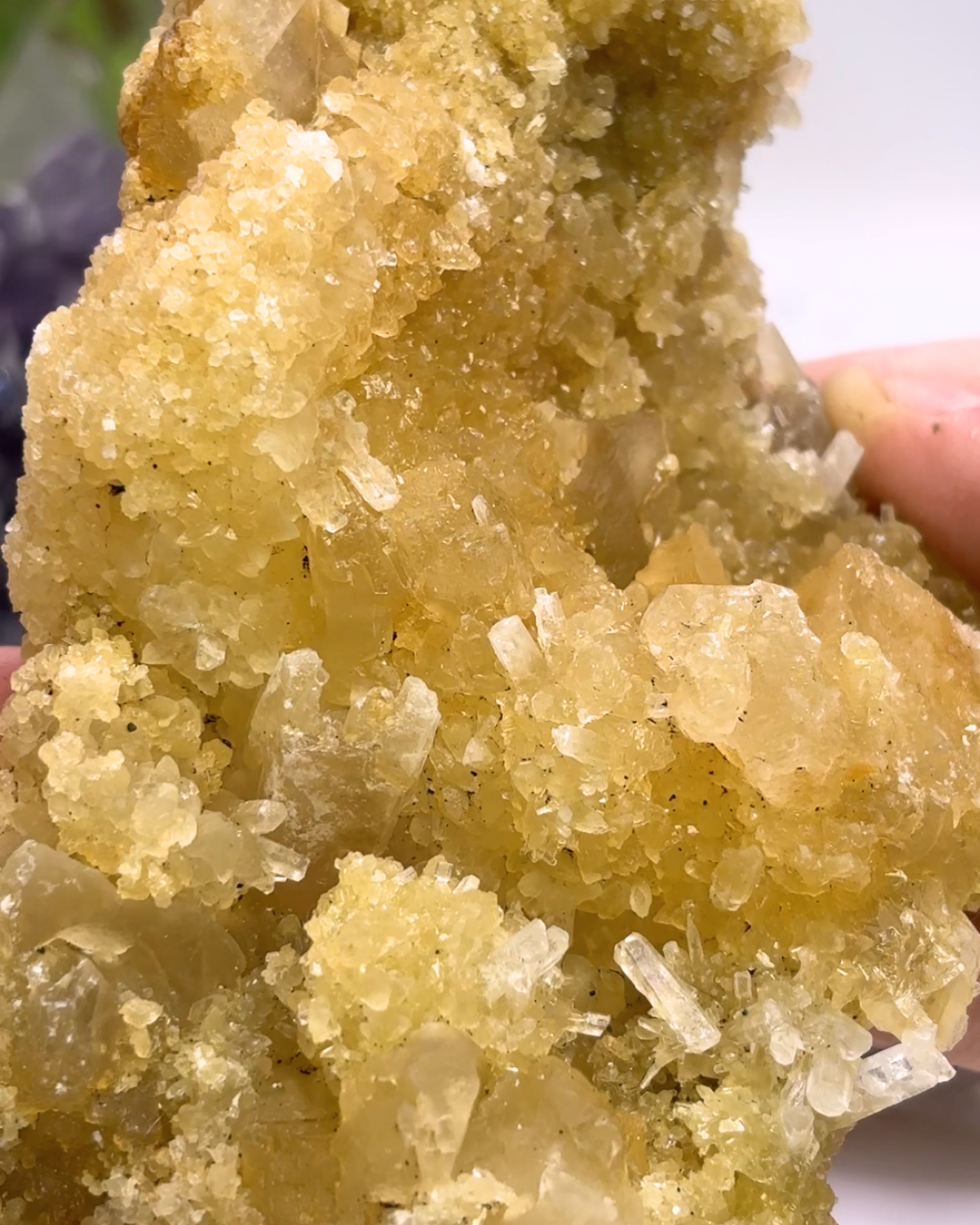 XL Yellow Calcite Cluster Specimen
