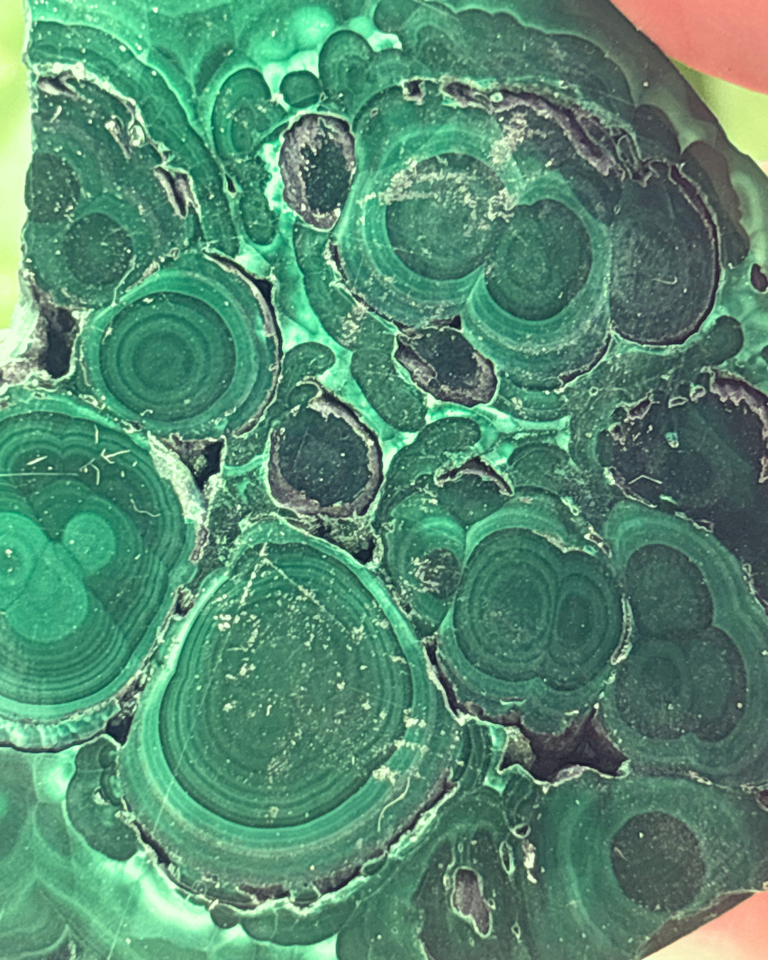 Large Polished Malachite Slice 2