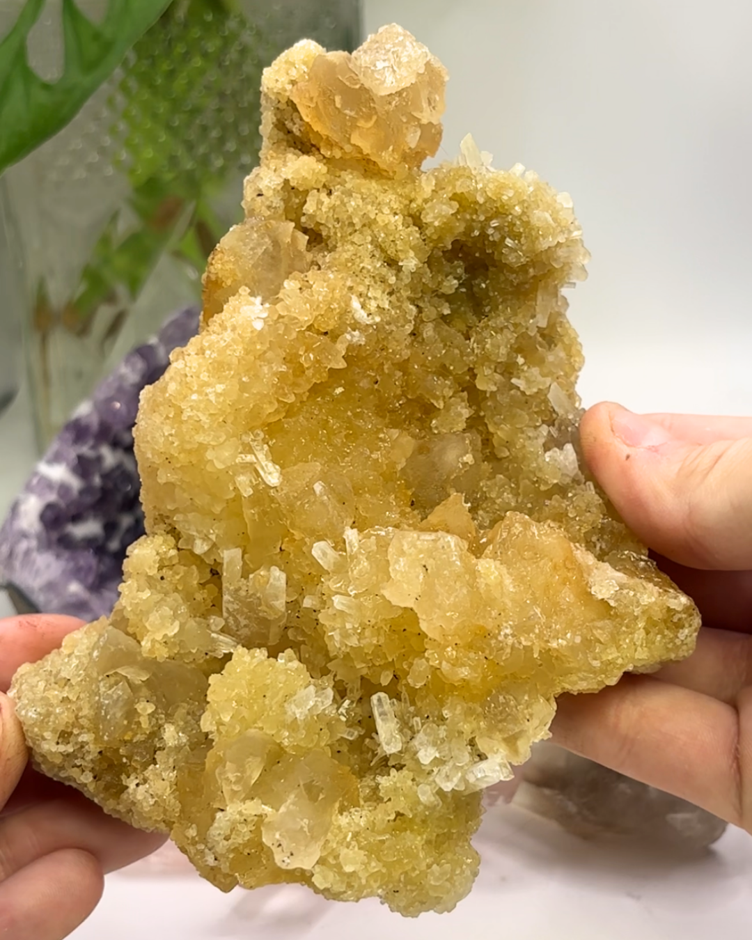 XL Yellow Calcite Cluster Specimen