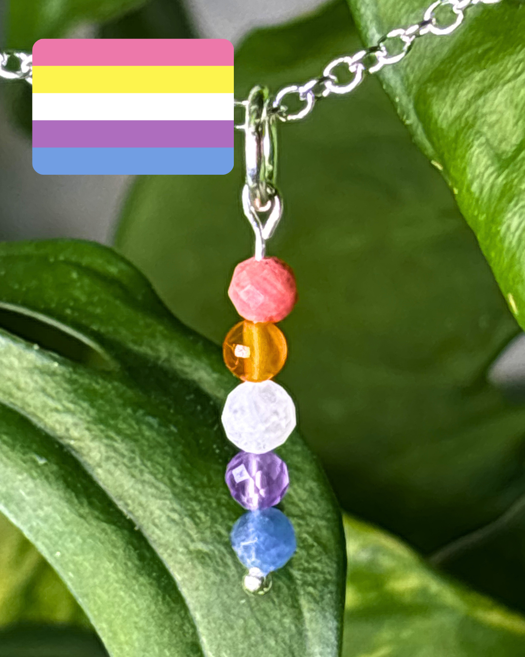 Bigender Pride Necklace Charm