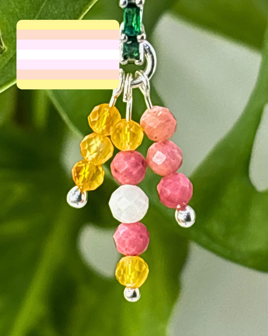 Pangender Triple Sparkle Charm