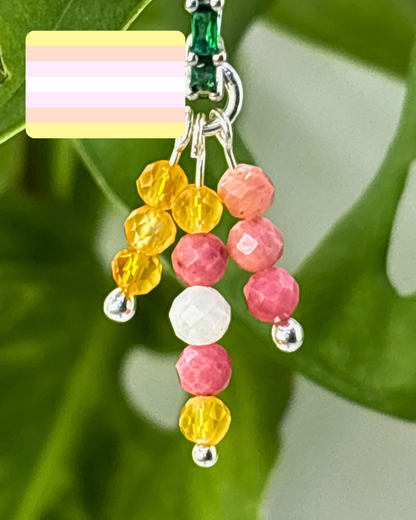 Pangender Triple Sparkle Charm