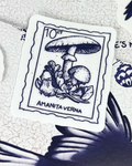 Wild Mushrooms Stamp Sticker