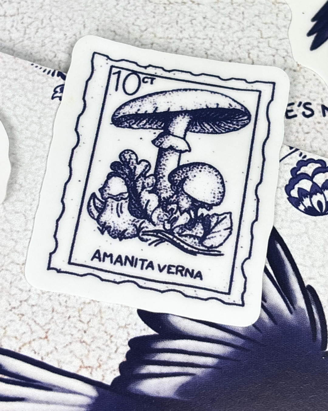 Wild Mushrooms Stamp Sticker