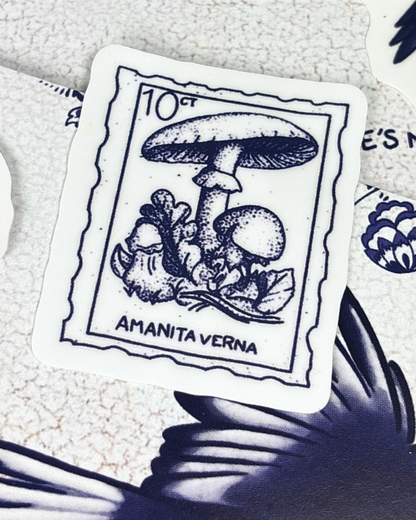 Wild Mushrooms Stamp Sticker