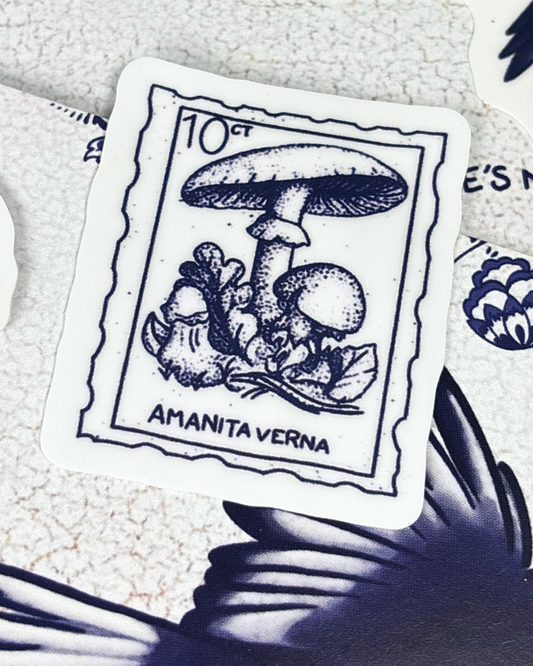 Wild Mushrooms Stamp Sticker