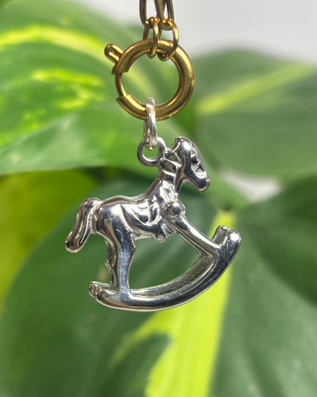 The Silver Rocking Horse Charm