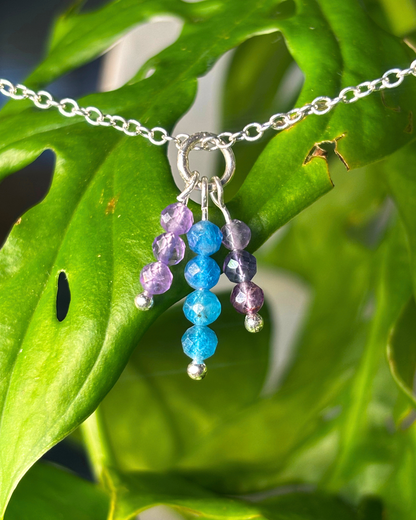 Pisces Triple Sparkle Necklace Charm