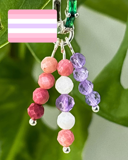 Pomosexual Pride Triple Sparkle Charm
