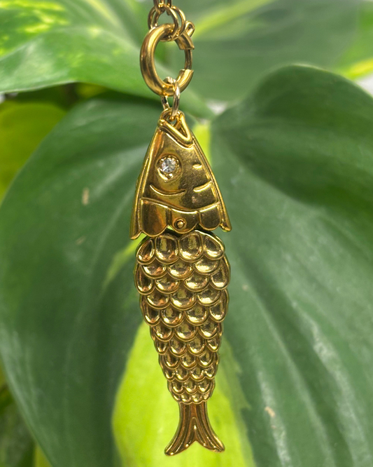 The Gold Moving Fish Charm