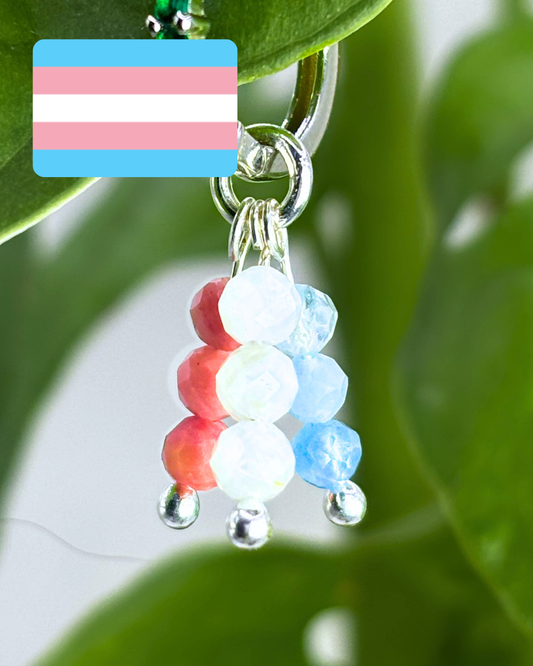 Transgender Pride Triple Stacked Charm