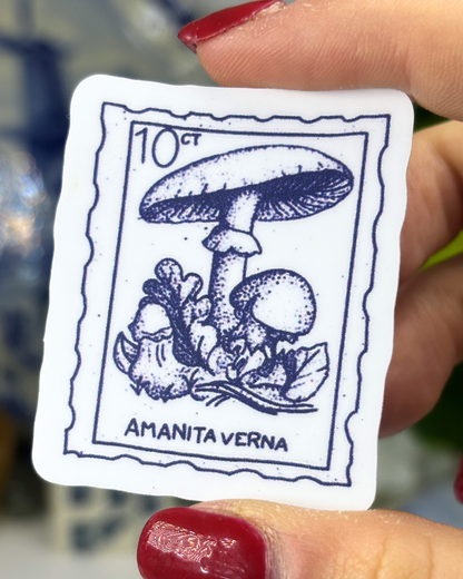 Wild Mushrooms Stamp Sticker