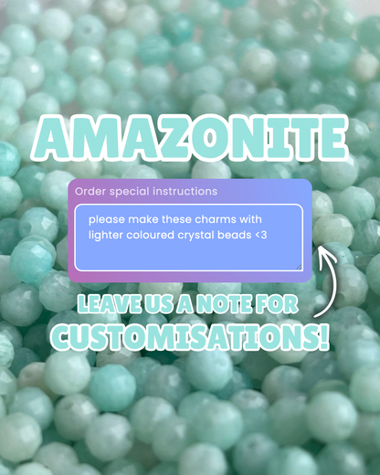Amazonite Long Necklace Charm