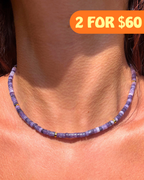Lepidolite Disc Crystal Necklace