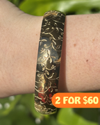 Gold Castle Vines Chunky Vintage Inspired Bracelet 16mm