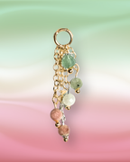 Abrosexual Pride Lily of the Valley Crystal Earring Charm