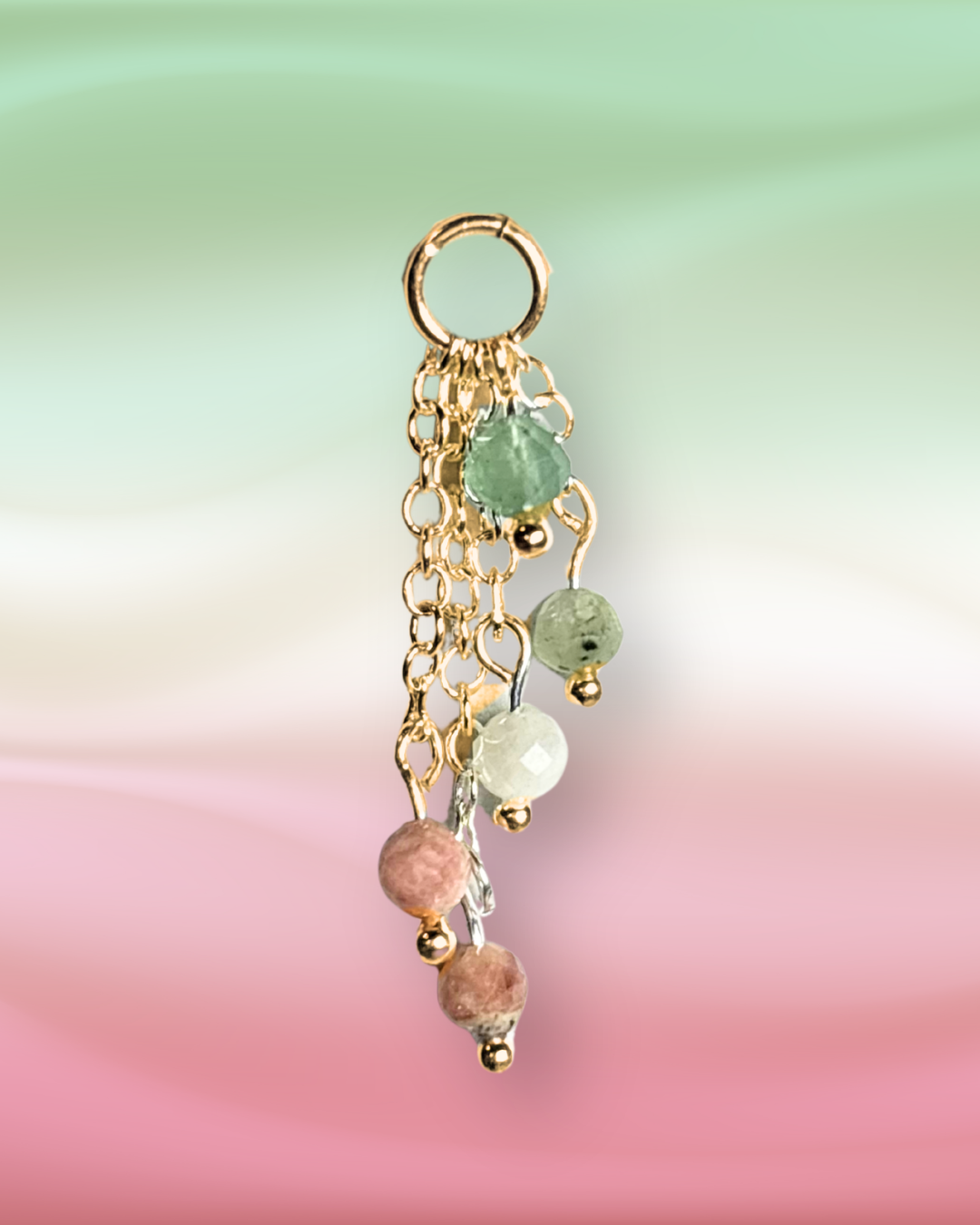 Abrosexual Pride Lily of the Valley Crystal Earring Charm