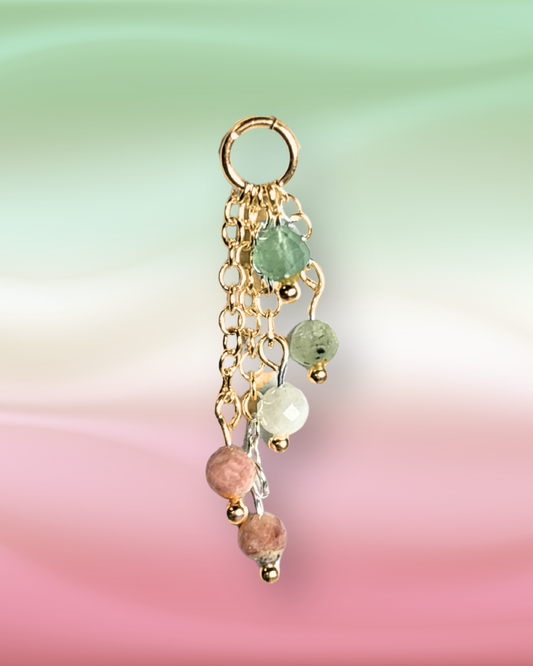 Abrosexual Pride Lily of the Valley Crystal Earring Charm