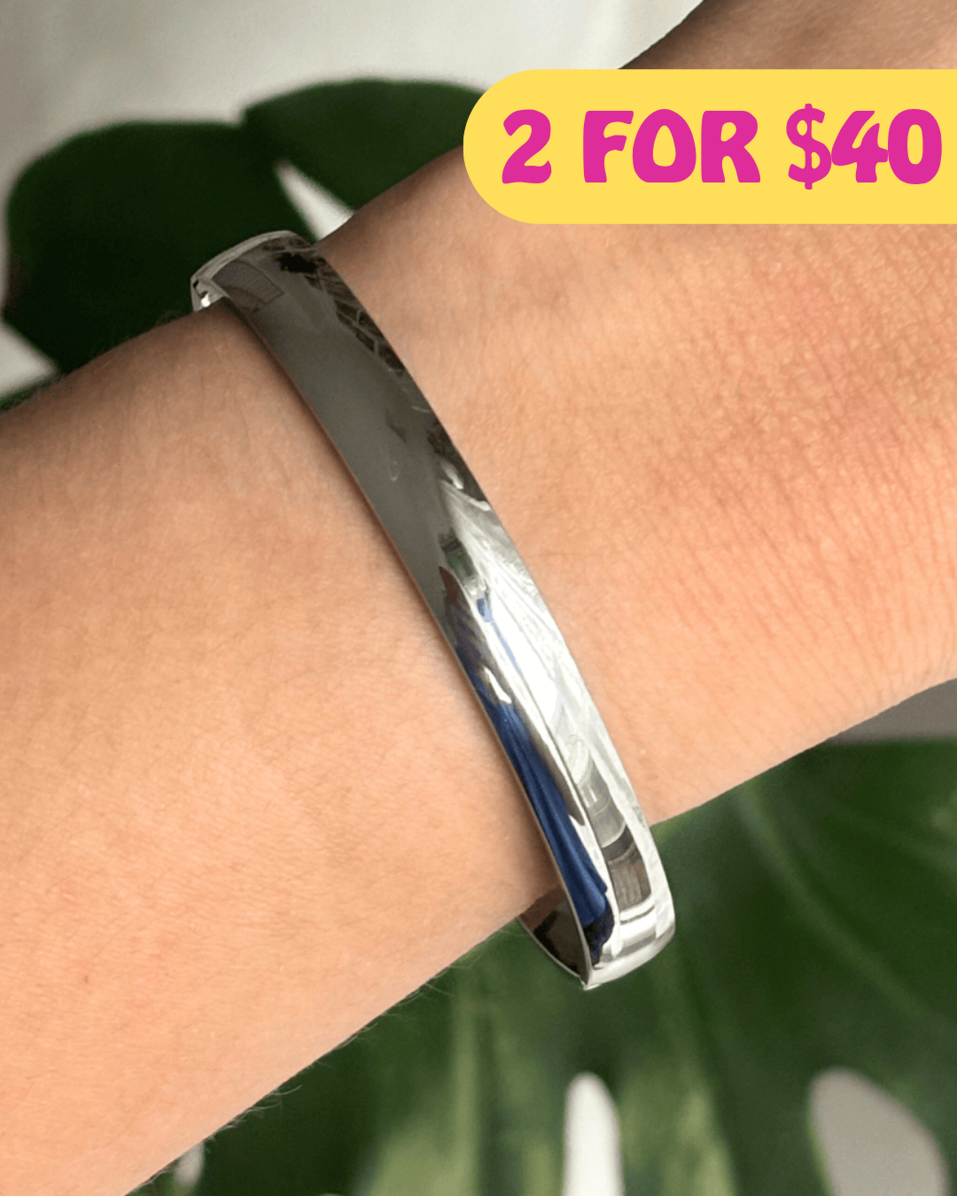 8mm Silver Bangle