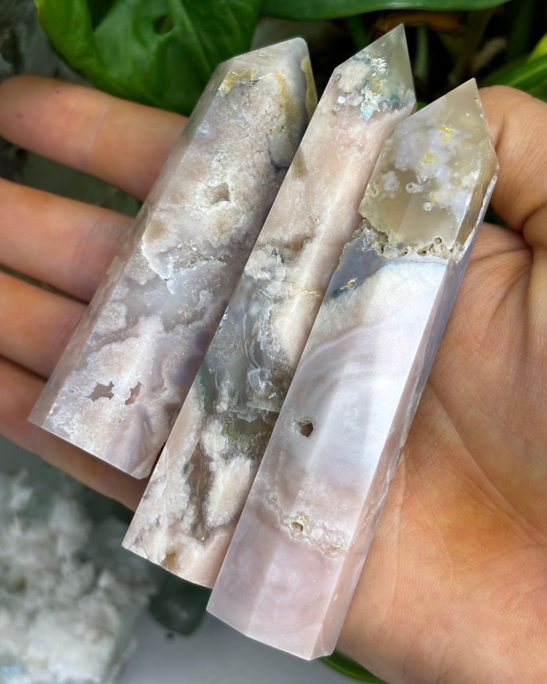 Druzy Flower Agate Tower