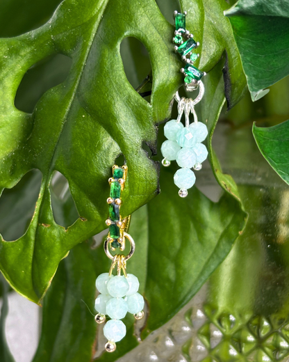 Amazonite Double Sparkle Charm PAIR